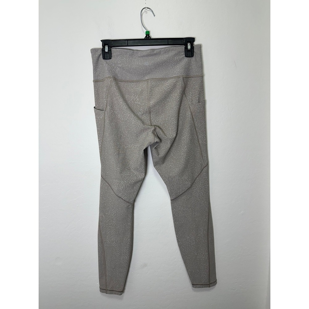 Athleta Salutation Stash Pocket Tight Women's Size M Taupe Patterned Leggings - Picture 5 of 8